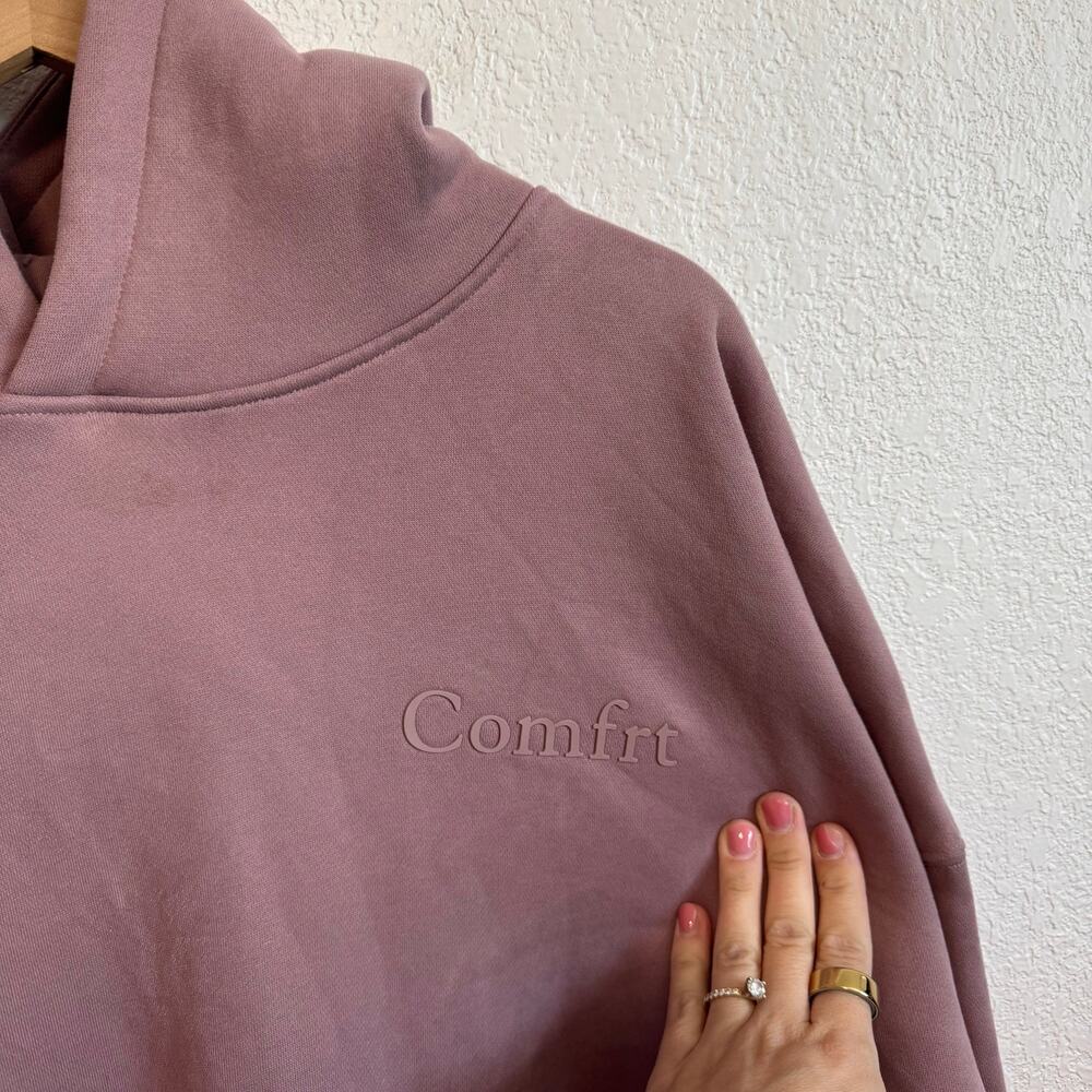 Comfrt Minimalist Hoodie Super Soft Oversized Pullover Orchid Purple Mauve 3XL - Picture 7 of 13